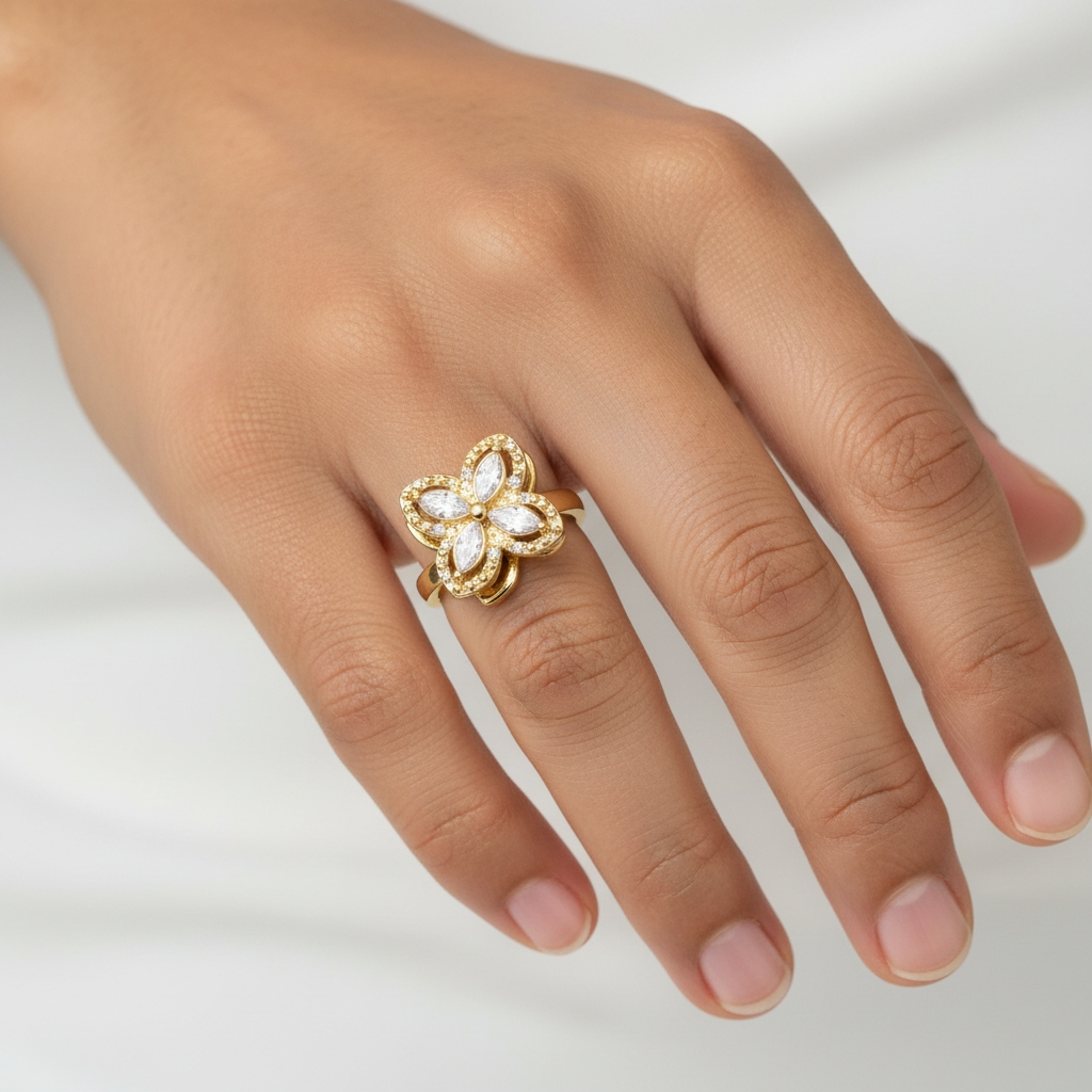 Bague Ariana anti-stress Doré